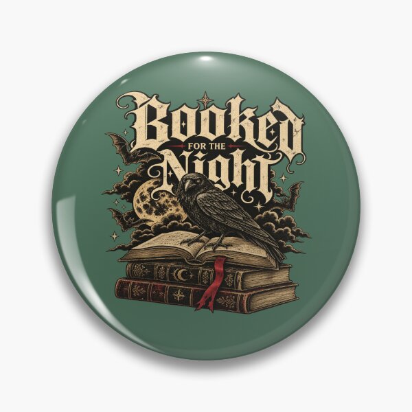 Item preview, Gothic Raven Reader — Booked for the Night designed and sold by POD DYNASTY | Original Print On Demand T-Shirt Graphics.
