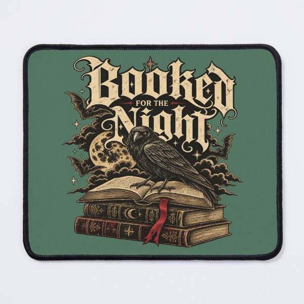 Item preview, Gothic Raven Reader — Booked for the Night designed and sold by POD DYNASTY | Original Print On Demand T-Shirt Graphics.