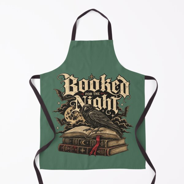 Item preview, Gothic Raven Reader — Booked for the Night designed and sold by POD DYNASTY | Original Print On Demand T-Shirt Graphics.