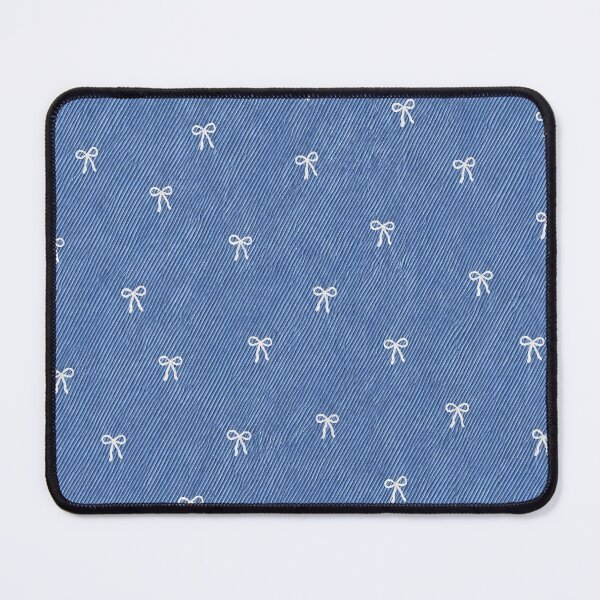 Item preview, Denim Bow Pattern | White Ribbon Bows on Blue Jean Texture designed and sold by Luv4tete.