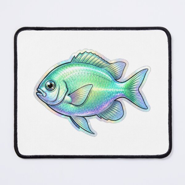 Item preview, Green Chromis Holographic Reef Fish Sticker designed and sold by KenworksDigital.