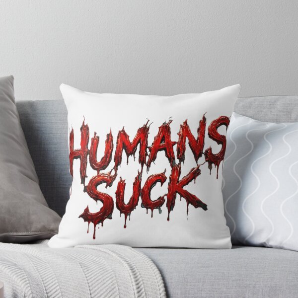 Item preview, Humans Suck Bloody Horror Font Misanthrope Graphic Design designed and sold by NotSoSubtleRosiePeas.