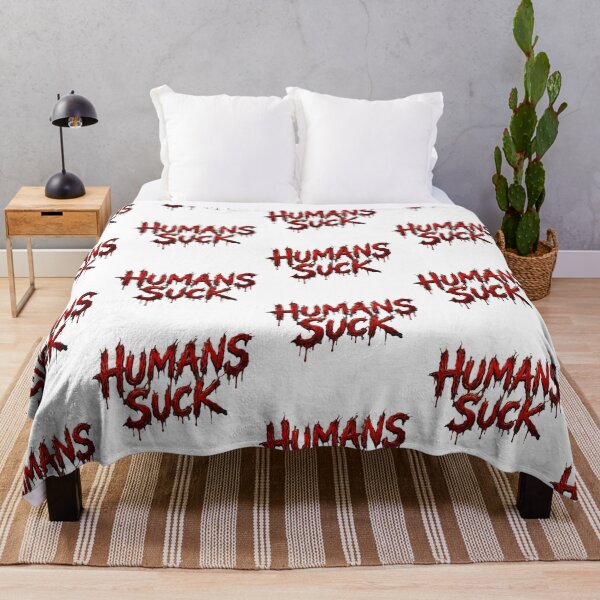 Item preview, Humans Suck Bloody Horror Font Misanthrope Graphic Design designed and sold by NotSoSubtleRosiePeas.