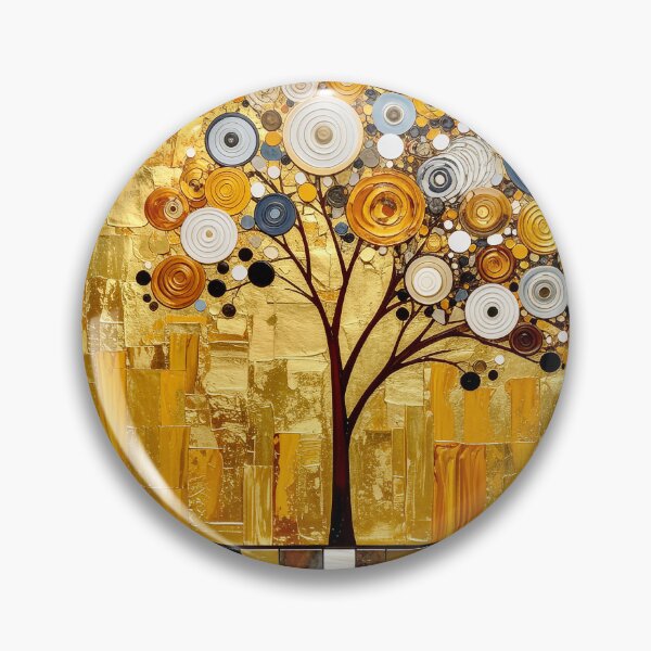 Item preview, Ornate Gold Leaf and Mosaic Circle Tree designed and sold by Vicky Brago-Mitchell®.