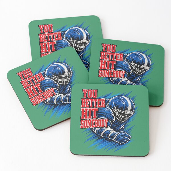Item preview, You Better Hit Somebody American Football Retro Poster. designed and sold by Endless7Art.