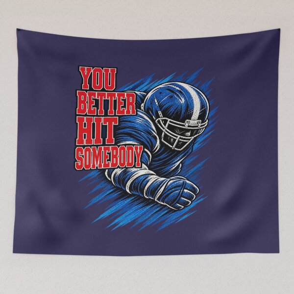 Item preview, You Better Hit Somebody American Football Retro Poster. designed and sold by Endless7Art.