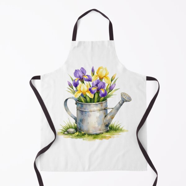Item preview, Watercolor Watering Can with Iris Flowers designed and sold by silviaol.
