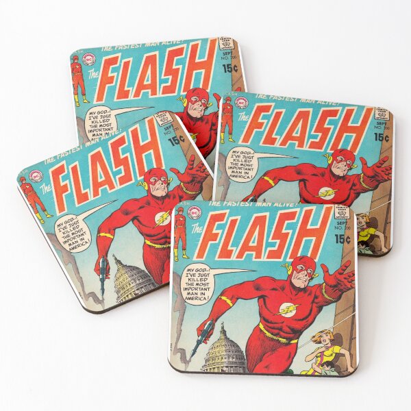 Item preview, DC Comics The Flash Vintage Comic Original Custom Poster Art Tee designed and sold by Cool Robot Bro..