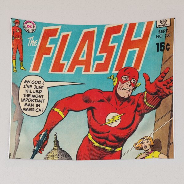 Item preview, DC Comics The Flash Vintage Comic Original Custom Poster Art Tee designed and sold by Cool Robot Bro..
