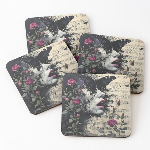 Item preview, The Nocturne of Becoming – Gothic Butterfly Portrait designed and sold by UrbanTempleArt.