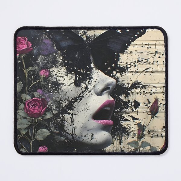 Item preview, The Nocturne of Becoming – Gothic Butterfly Portrait designed and sold by UrbanTempleArt.