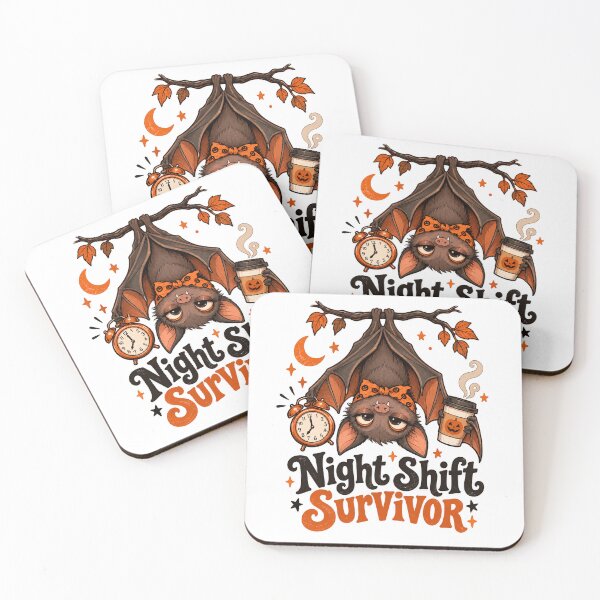 Item preview, Night Shift Survivor Funny Halloween Bat designed and sold by SayMaria.