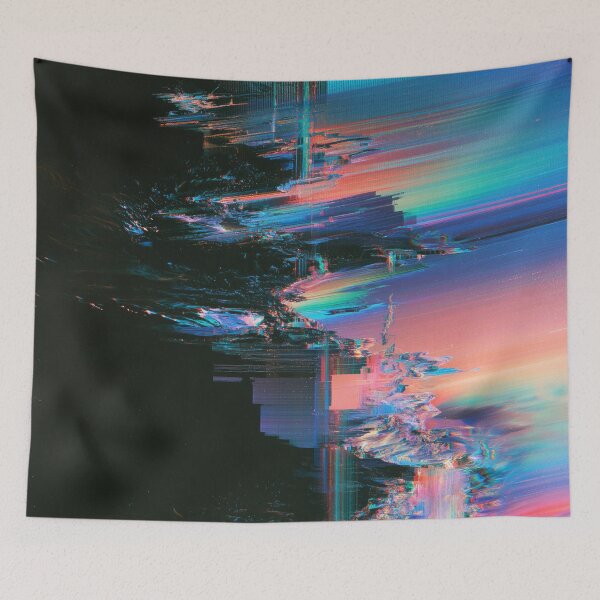 Item preview, Prismatic Collapse – Abstract Glitch Landscape designed and sold by AlfiB.