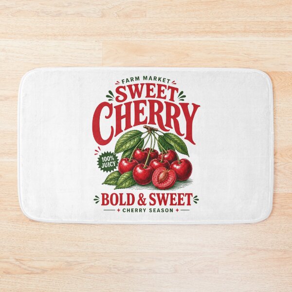 Item preview, Sweet Cherry Vintage Fruit Label Illustration designed and sold by olosra.