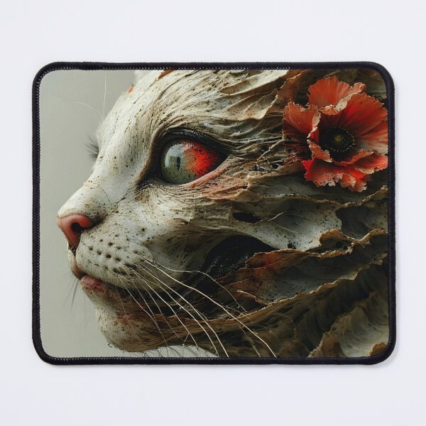 Item preview, The Feline Guardian – Surreal Fantasy Cat Art Print designed and sold by UrbanTempleArt.