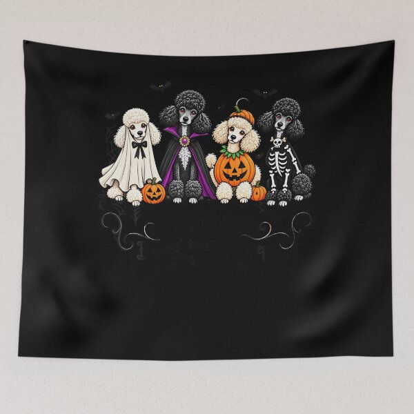 Item preview, Poodles Because People Are Creepy Halloween Dogs designed and sold by Tomtomatos.