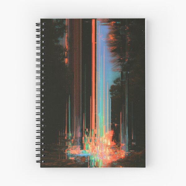 Item preview, Signal Forest – Glitched Neon Landscape designed and sold by AlfiB.