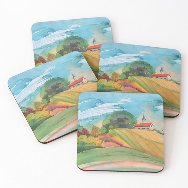 Item preview, Countryside Church on Golden Hill designed and sold by Arsenje.