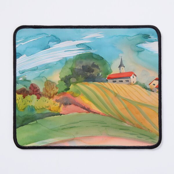 Item preview, Countryside Church on Golden Hill designed and sold by Arsenje.