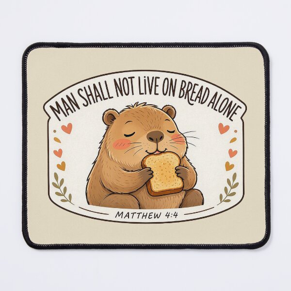 Item preview, Matthew 4:4 Man Shall Not Live On Bread Alone designed and sold by plushism.