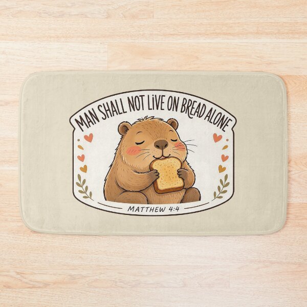 Item preview, Matthew 4:4 Man Shall Not Live On Bread Alone designed and sold by plushism.
