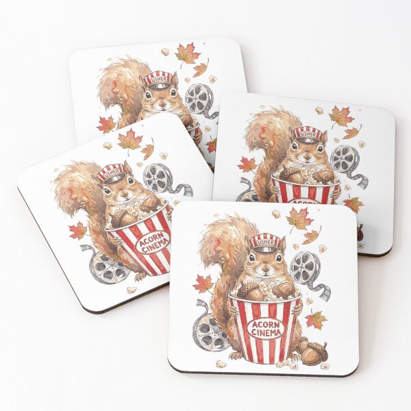 Item preview, Squirrel Usher Acorn Cinema Popcorn designed and sold by Tiffany Roy.