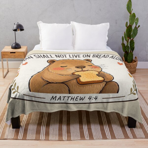 Item preview, Matthew 4:4 Man Shall Not Live On Bread Alone designed and sold by plushism.