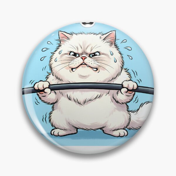 Item preview, Gym Cat Meme "I'm Trying My Best" - Funny Illustration of a Cat Lifting Weights designed and sold by fastansic.