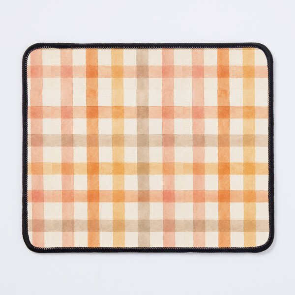 Item preview, Watercolor Plaid Pattern | Peach Coral Apricot Gingham designed and sold by Luv4tete.
