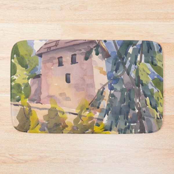 Item preview, Historic Stone Tower among Trees designed and sold by Arsenje.