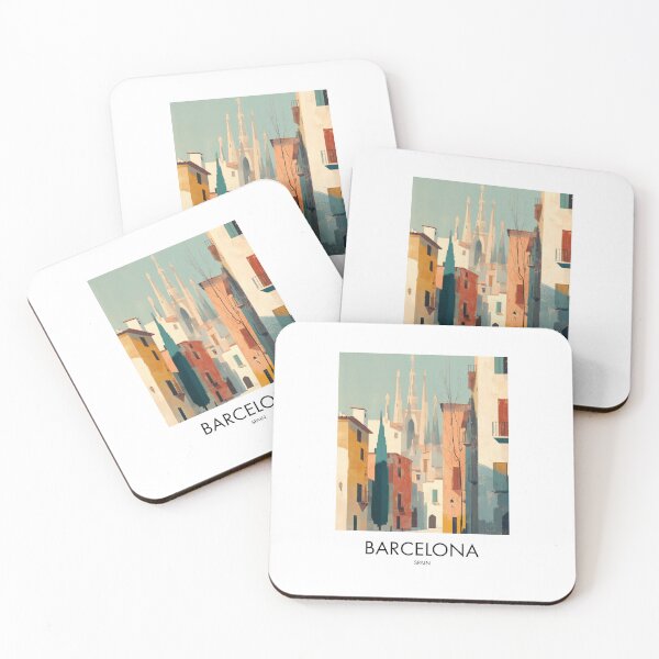 Item preview, Barcelona – Sagrada Familia City Skyline Travel Print, Spain designed and sold by MarkedArtPrints.
