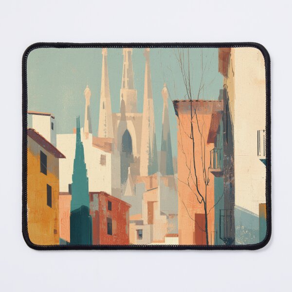 Item preview, Barcelona – Sagrada Familia City Skyline Travel Print, Spain designed and sold by MarkedArtPrints.