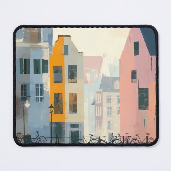 Item preview, Amsterdam – Canal Houses and Bicycles Travel Print, Netherlands designed and sold by MarkedArtPrints.