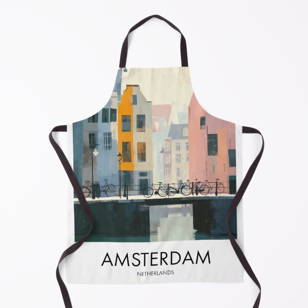 Item preview, Amsterdam – Canal Houses and Bicycles Travel Print, Netherlands designed and sold by MarkedArtPrints.