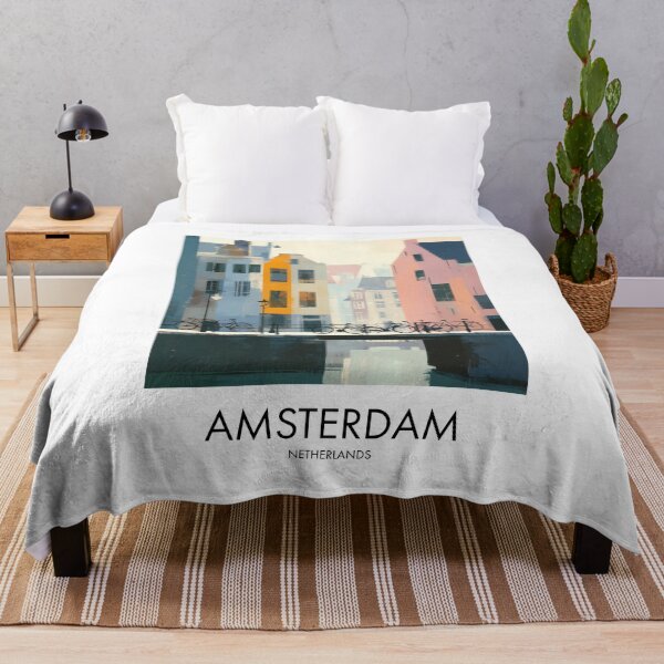 Item preview, Amsterdam – Canal Houses and Bicycles Travel Print, Netherlands designed and sold by MarkedArtPrints.