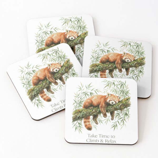 Item preview, Red Panda Take Time Relax designed and sold by Tiffany Roy.