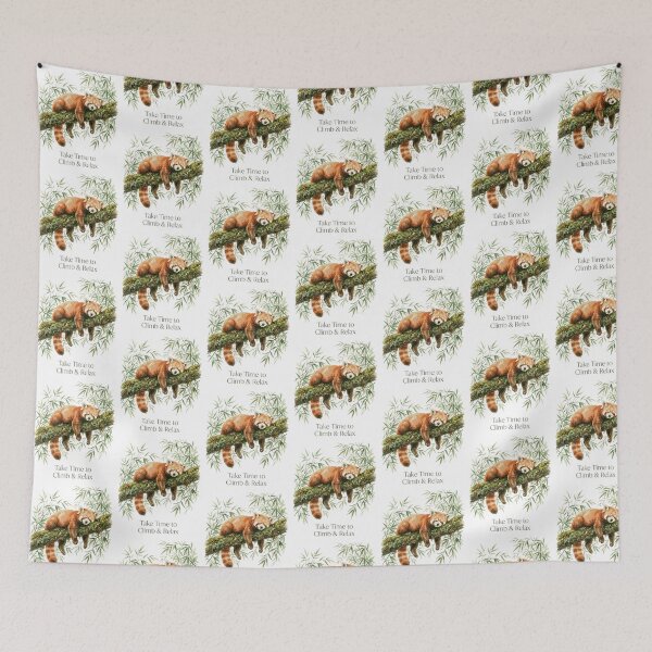 Item preview, Red Panda Take Time Relax designed and sold by Tiffany Roy.