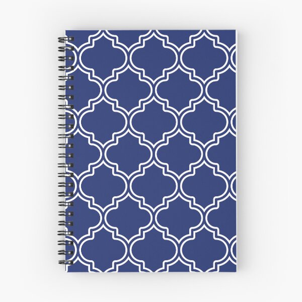 Item preview, Moroccan Vintage Quatrefoil Pattern In Blue And White designed and sold by DEC02.