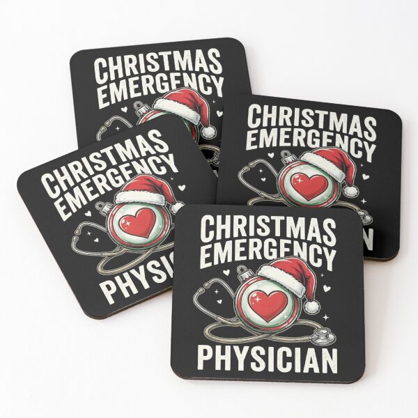 Item preview, Christmas Emergency Physician Nurse Doctor Stethoscope Heart Holiday Design designed and sold by 519xdesign.