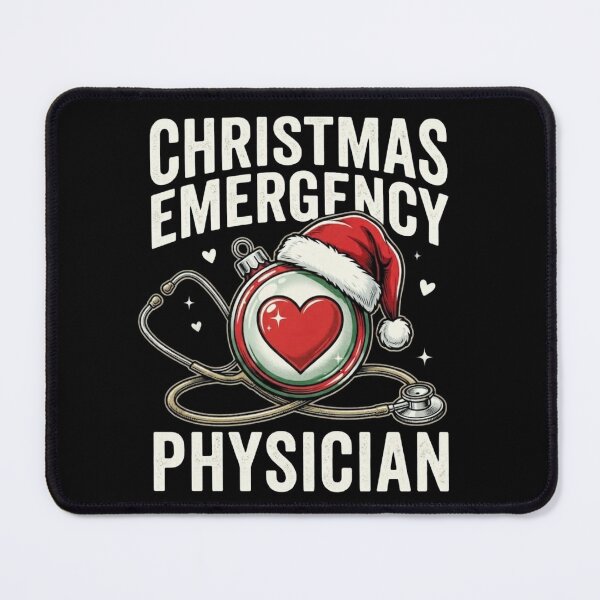 Item preview, Christmas Emergency Physician Nurse Doctor Stethoscope Heart Holiday Design designed and sold by 519xdesign.