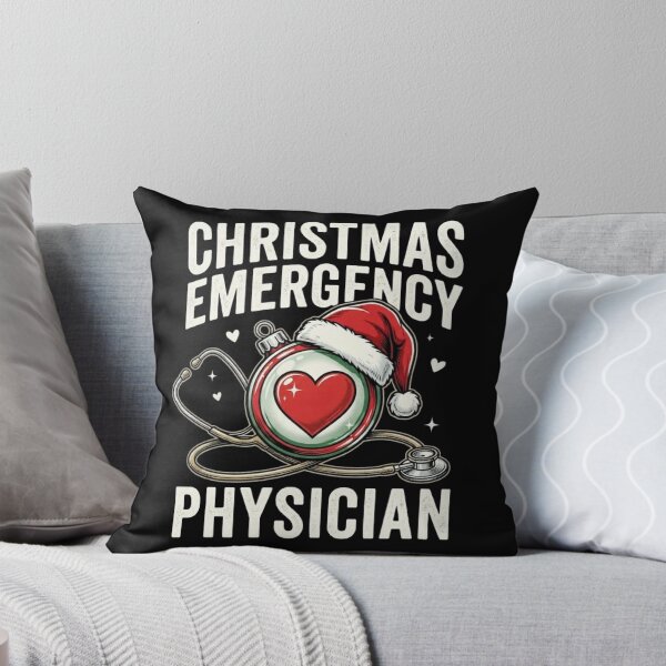 Item preview, Christmas Emergency Physician Nurse Doctor Stethoscope Heart Holiday Design designed and sold by 519xdesign.