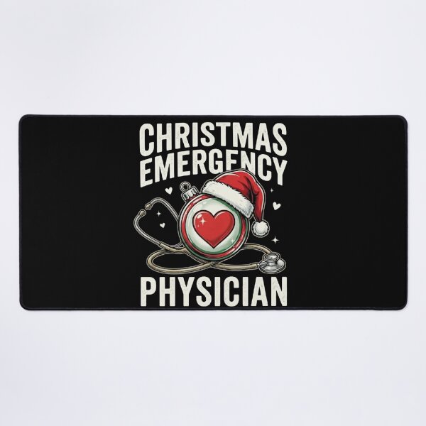 Item preview, Christmas Emergency Physician Nurse Doctor Stethoscope Heart Holiday Design designed and sold by 519xdesign.
