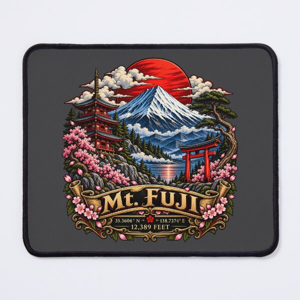 Item preview, Mount Fuji Rising Sun — Sakura & Sacred Mountain of Japan designed and sold by OzyWear.