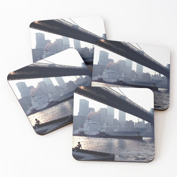 Item preview, Boy at the Brooklyn Bridge at sunset. designed and sold by Tom Wurl.