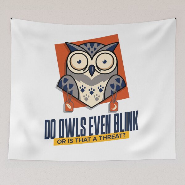 Item preview, Do Owls Even Blink Funny Design designed and sold by NullSpacePrints.