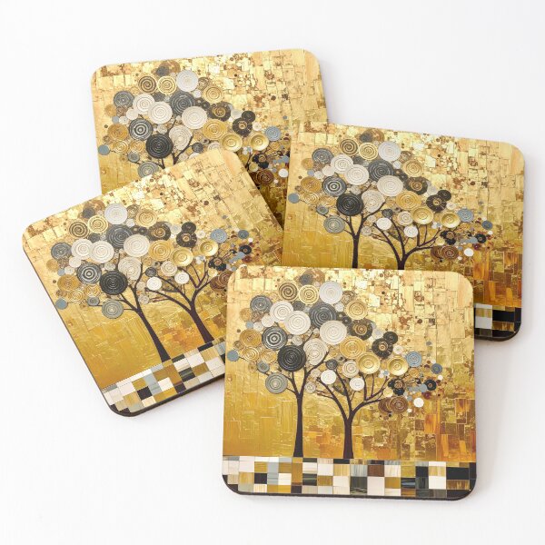 Item preview, Ornate Gold Leaf and Mosaic Circle Tree designed and sold by Vicky Brago-Mitchell®.