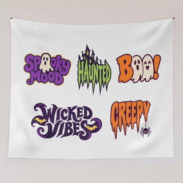 Item preview, Spooky Halloween Words designed and sold by AliveStyle.