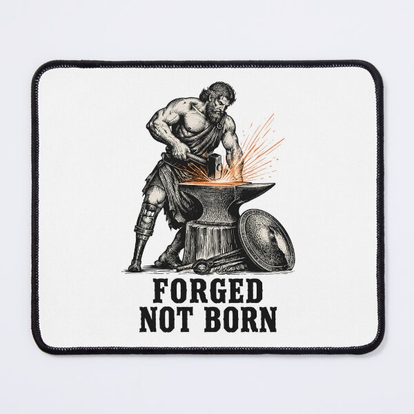 Item preview, Forged Not Born Hephaestus Blacksmith God designed and sold by Lolik Designs.