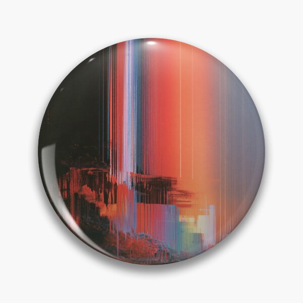 Item preview, Synthetic Sunset – Abstract Glitch Landscape designed and sold by AlfiB.