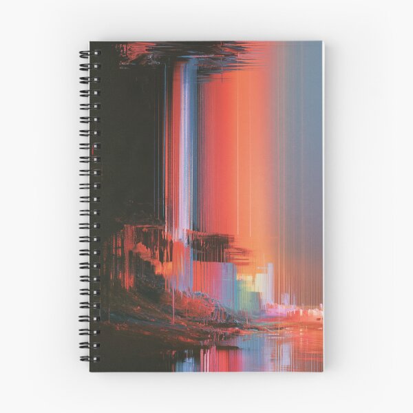 Item preview, Synthetic Sunset – Abstract Glitch Landscape designed and sold by AlfiB.